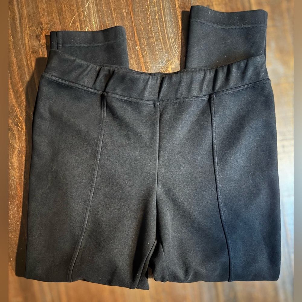 Andrew Marc Black Suede-Like Leggings with Front Leg Seam - XL